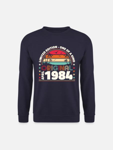 40. Geburtstag Original April Jahrgang 1984 - Unisex Pullover - Navy