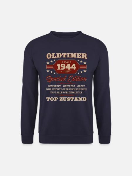 Oldtimer Mai 1944 Jahrgang 1944 Geburtstag 1944 - Unisex Pullover - Navy