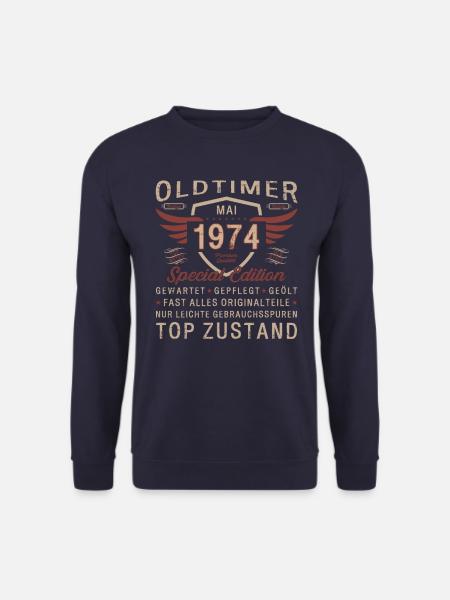 Oldtimer Mai 1974 Jahrgang 1974 Geburtstag 1974 - Unisex Pullover - Navy