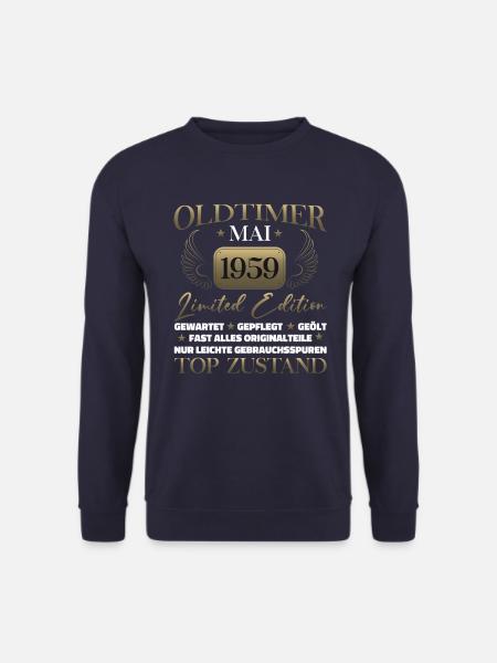 Oldtimer Mai 1959 Jahrgang 1959 Geburtstag 1959 - Unisex Pullover - Navy