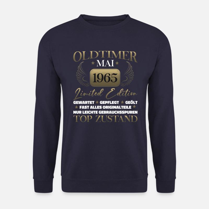 Oldtimer Mai 1965 Jahrgang 1965 Geburtstag 1965 - Unisex Pullover - Navy