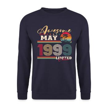 Génial Mai 1999 Millésime 1999 Anniversaire 1999 - Sweat-shirt Unisexe - marine - Devant - Alina (178cm) & Michal (187cm)