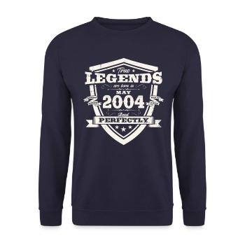 Legend May 2004 Vintage 2004 Birthday 2004 - Unisex Sweatshirt - navy - Front - Alina (178cm) & Michal (187cm)