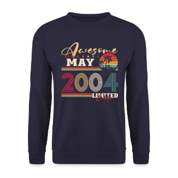 Original 2004 Jahrgang 2004 20. Geburtstag 2004 - Unisex Pullover - Navy - Vorne - Alina (178cm) & Michal (187cm)