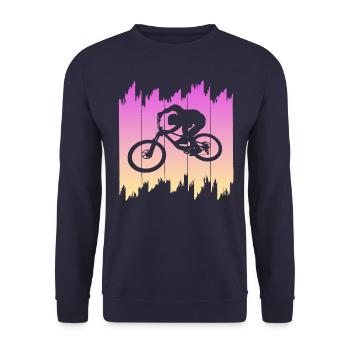biken - Unisex Pullover - Navy - Vorne - Alina (178cm) & Michal (187cm)