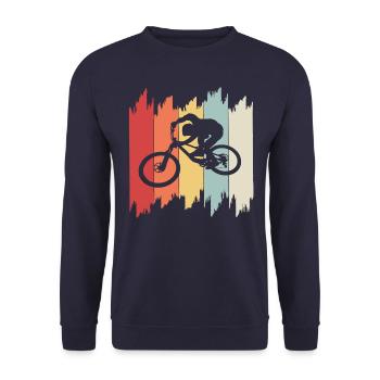 Bike, Fahrrad, Downhill - Unisex Pullover - Navy - Vorne - Alina (178cm) & Michal (187cm)