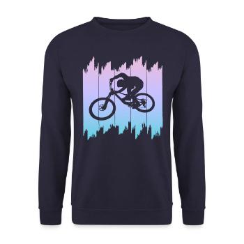Bike, Fahrrad, Downhill - Unisex Pullover - Navy - Vorne - Alina (178cm) & Michal (187cm)