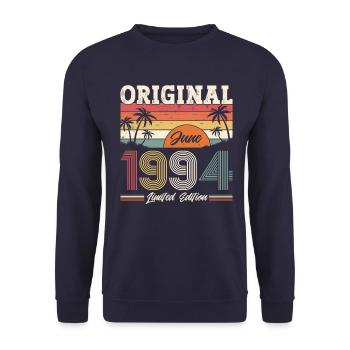 Original juin 1994 Né en 1994 30e anniversaire 94 - Sweat-shirt Unisexe - marine - Devant - Alina (178cm) & Michal (187cm)