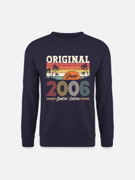 Original Juni 2006 Jahrgang 2006 18. Geburtstag 06 - Unisex Pullover - Navy