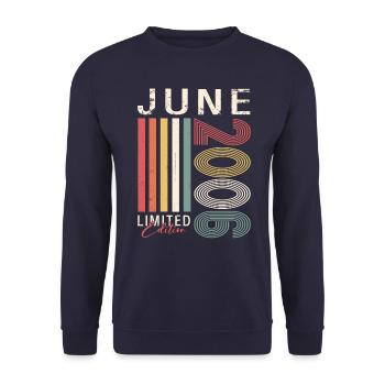 Original Juin 2006 Millésime 2006 Anniversaire 2006 - Sweat-shirt Unisexe - marine - Devant - Alina (178cm) & Michal (187cm)