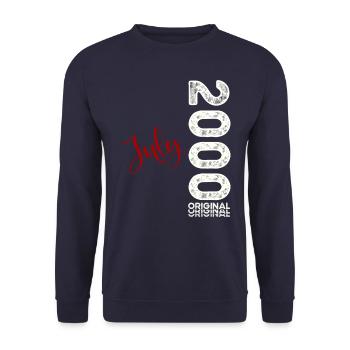 24th Birthday Legendary July 2000 Vintage 2000 - Unisex Sweatshirt - navy - Front - Alina (178cm) & Michal (187cm)