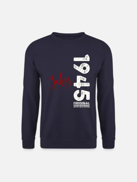 80. Geburtstag Original Juli 1945 Jahrgang 1945 - Unisex Pullover - Navy