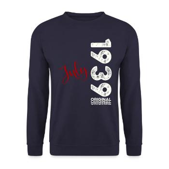 85th Birthday Legendary July 1939 Born 1939 - Unisex Sweatshirt - navy - Front - Alina (178cm) & Michal (187cm)