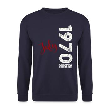 55th Birthday Legendary July 1970 Vintage 1970 - Unisex Sweatshirt - navy - Front - Alina (178cm) & Michal (187cm)