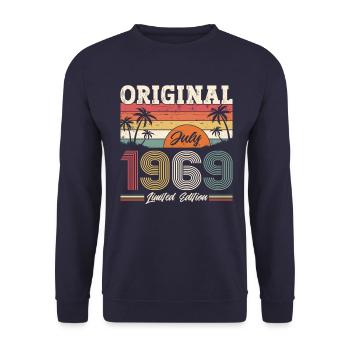 Original 1969 Vintage 1969 Birthday 1969 - Unisex Sweatshirt - navy - Front - Alina (178cm) & Michal (187cm)