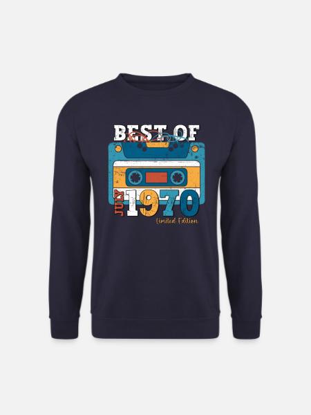 55. Geburtstag Kassette Juli 1970 Jahrgang 1970 - Unisex Pullover - Navy