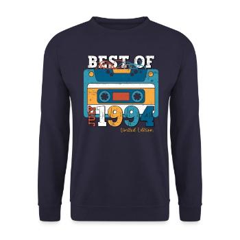 30. Geburtstag Kassette Juli 1994 Jahrgang 1994 - Unisex Pullover - Navy - Vorne - Alina (178cm) & Michal (187cm)