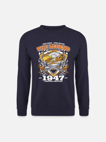 77. Geburtstag Original Jahrgang 1947 Handwerker - Unisex Pullover - Navy