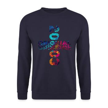 21. Geburtstag Baujahr 2003 Jahrgang 2003 Original - Unisex Pullover - Navy - Vorne - Alina (178cm) & Michal (187cm)