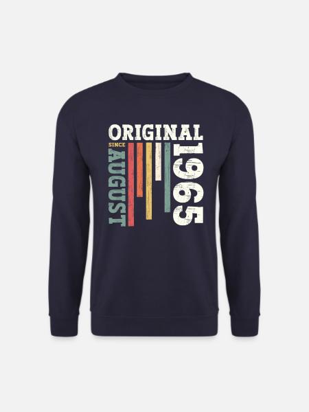 60. Geburtstag Original August 1965 Jahrgang 1965 - Unisex Pullover - Navy