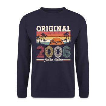18ème anniversaire Original Août 2006 Millésime 2006 - Sweat-shirt Unisexe - marine - Devant - Alina (178cm) & Michal (187cm)