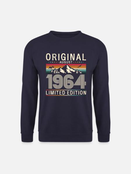 60. Geburtstag Original August 1964 Jahrgang 1964 - Unisex Pullover - Navy