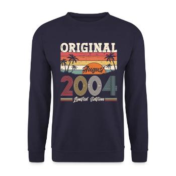 20ème Anniversaire Original Août 2004 Millésime 2004 - Sweat-shirt Unisexe - marine - Devant - Alina (178cm) & Michal (187cm)