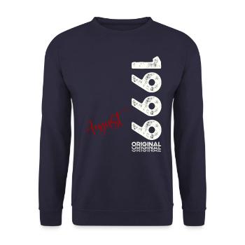 25ème Anniversaire Original Août 1999 Millésime 1999 - Sweat-shirt Unisexe - marine - Devant - Alina (178cm) & Michal (187cm)