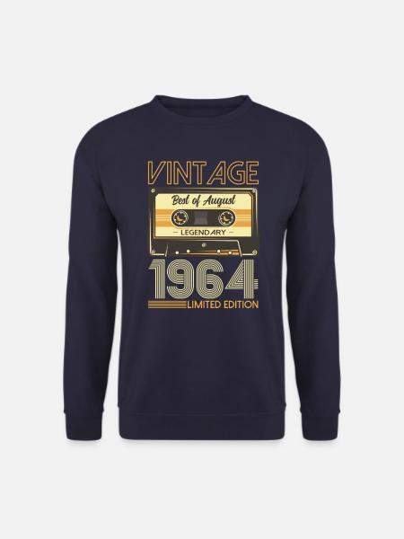 60. Geburtstag Original August 1964 Jahrgang 1964 - Unisex Pullover - Navy