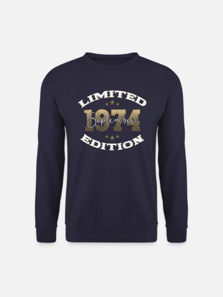 50. Geburtstag Original September 1974 Jahrgang 74 - Unisex Pullover - Navy