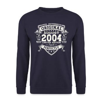 20th Birthday Original Legend 2004 Vintage 2004 - Unisex Sweatshirt - navy - Front - Alina (178cm) & Michal (187cm)