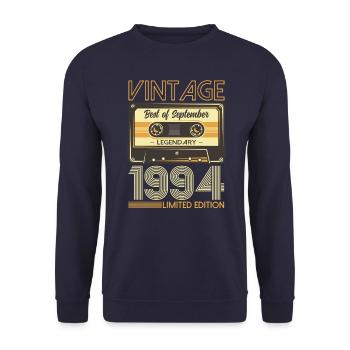 30. Geburtstag Legende September 1994 Jahrgang 94 - Unisex Pullover - Navy - Vorne - Alina (178cm) & Michal (187cm)