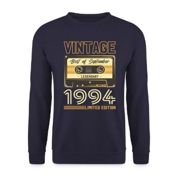 30. Geburtstag Legende September 1994 Jahrgang 94 - Unisex Pullover - Navy - Vorne - Alina (178cm) & Michal (187cm)