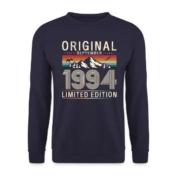 30. Geburtstag Legende September 1994 Jahrgang 94 - Unisex Pullover - Navy - Vorne - Alina (178cm) & Michal (187cm)