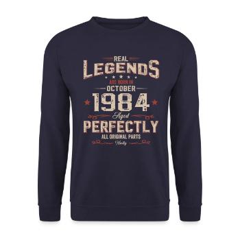 40e anniversaire Légende Octobre 1984 Volume 84 - Sweat-shirt Unisexe - marine - Devant - Alina (178cm) & Michal (187cm)