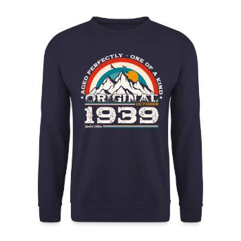 85th Birthday Legend October 1939 Volume 39 - Unisex Sweatshirt - navy - Front - Alina (178cm) & Michal (187cm)