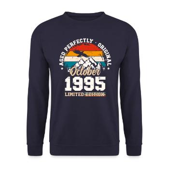 30th Birthday Legend October 1995 Volume 95 - Unisex Sweatshirt - navy - Front - Alina (178cm) & Michal (187cm)