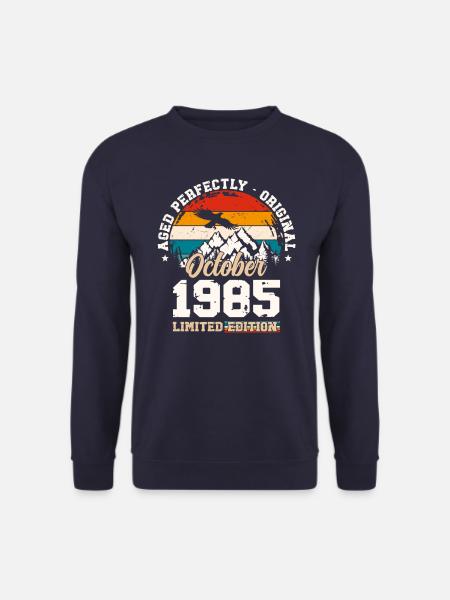 39. Geburtstag Vintage Oktober 1985 Jahrgang 85 - Unisex Pullover - Navy