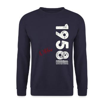 66e anniversaire Légende Octobre 1958 Volume 58 - Sweat-shirt Unisexe - marine - Devant - Alina (178cm) & Michal (187cm)