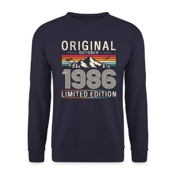 38e anniversaire Légende Octobre 1986 Volume 86 - Sweat-shirt Unisexe - marine - Devant - Alina (178cm) & Michal (187cm)