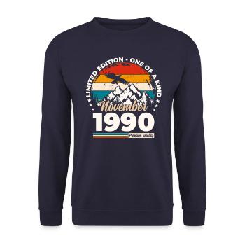 35e anniversaire Original Novembre 1990 Volume 90 - Sweat-shirt Unisexe - marine - Devant - Alina (178cm) & Michal (187cm)
