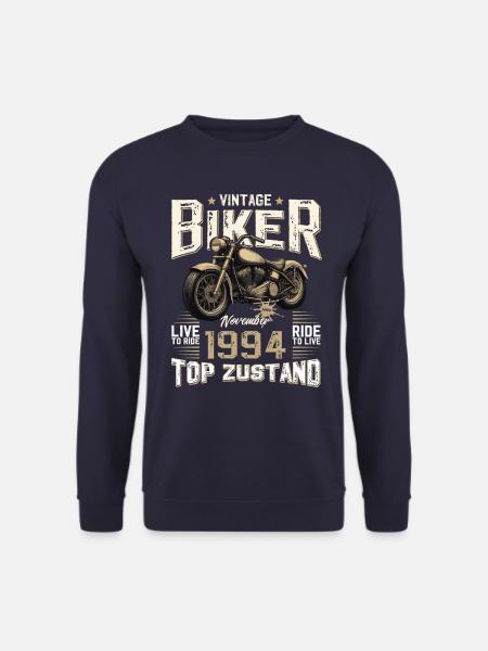 30. Geburtstag Biker November 1994 Motorradfahrer - Unisex Pullover - Navy