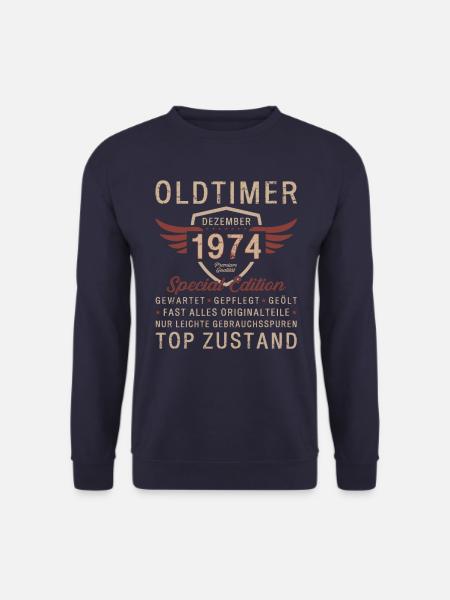 50. Geburtstag Oldtimer Dezember 1974 Jahrgang 74 - Unisex Pullover - Navy