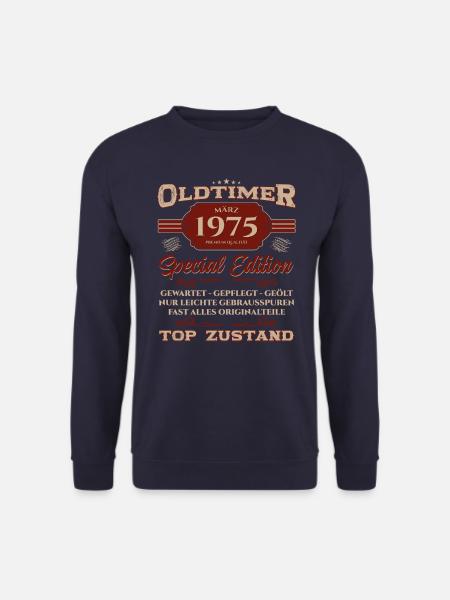 50. Geburtstag Oldtimer März Jahrgang 1975 - Unisex Pullover - Navy