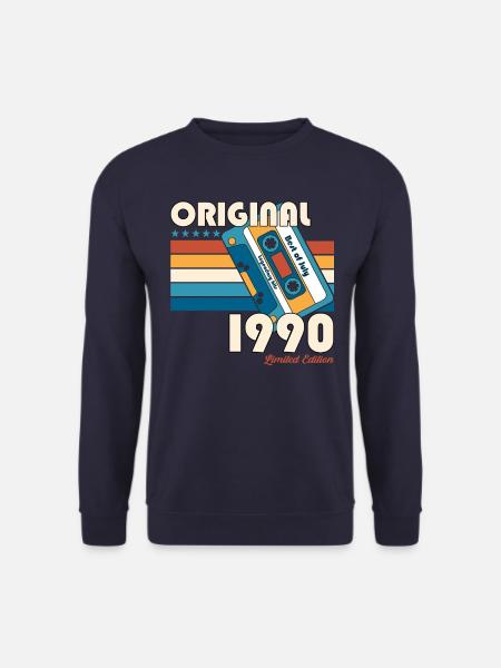 35. Geburtstag Geschenk Mann Kassette Juli 1990 - Unisex Pullover - Navy