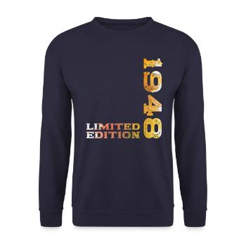 Légende du 77e anniversaire née en 1948 - Sweat-shirt Unisexe - marine - Devant - Alina (178cm) & Michal (187cm)