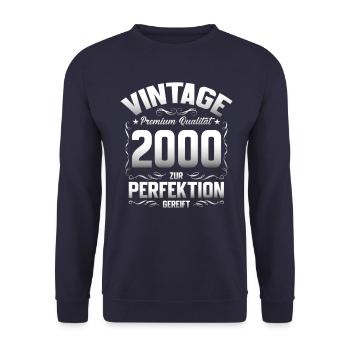 25ème anniversaire cadeau mari Original 2000 - Sweat-shirt Unisexe - marine - Devant - Alina (178cm) & Michal (187cm)