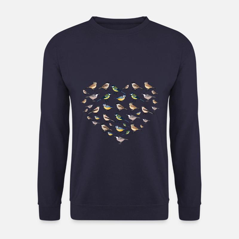 Heart Birds - Unisex Pullover - Navy