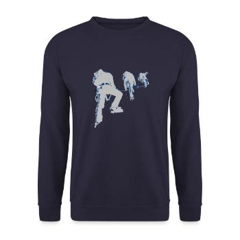 Compagnon de corde - Sweat-shirt Unisexe - marine - Devant - Alina (178cm) & Michal (187cm)