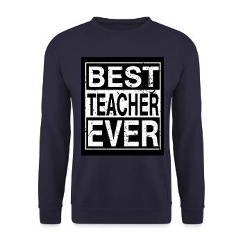 Lehrer Bester Lehrer - Unisex Pullover - Navy - Vorne - Alina (178cm) & Michal (187cm)